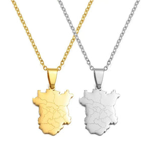 Chechnya Map Necklace