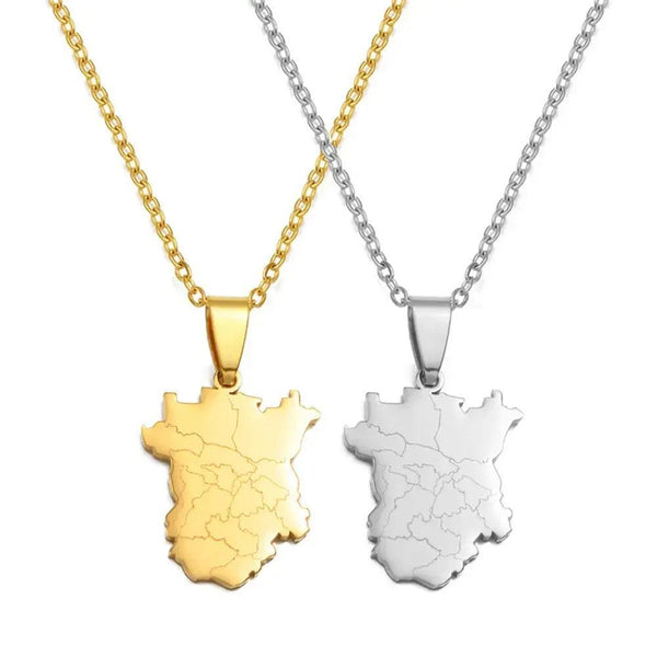 Chechnya Map Necklace