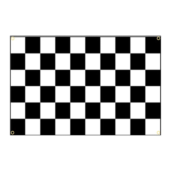 Checkered Flag - 90x150cm(3x5ft) - 60x90cm(2x3ft) - Black & White Flag