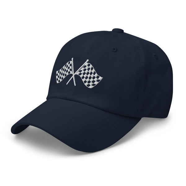Checkered Flag Cap - Adjustable Embroidered Dad Hat