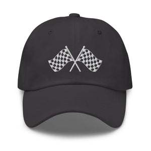 Checkered Flag Cap - Adjustable Embroidered Dad Hat