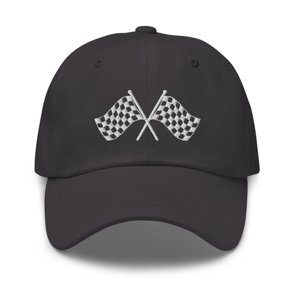 Checkered Flag Cap - Adjustable Embroidered Dad Hat