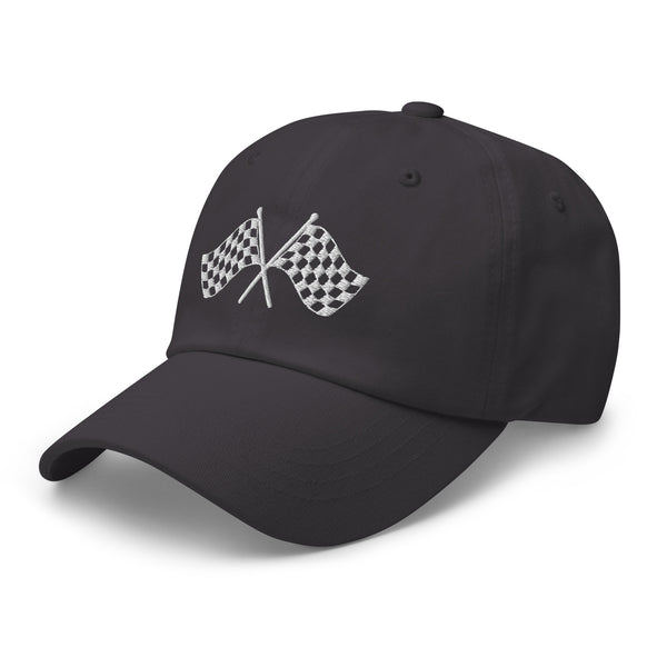 Checkered Flag Cap - Adjustable Embroidered Dad Hat