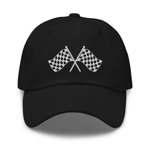 Checkered Flag Cap - Adjustable Embroidered Dad Hat