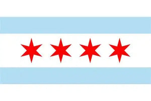 Chicago City Flag - 90x150cm(3x5ft) - 60x90cm(2x3ft)