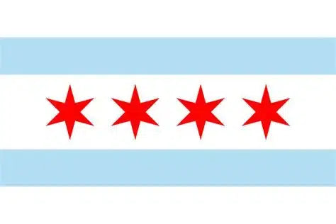 Chicago City Flag - 90x150cm(3x5ft) - 60x90cm(2x3ft)