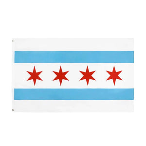 Chicago City Flag - 90x150cm(3x5ft) - 60x90cm(2x3ft)