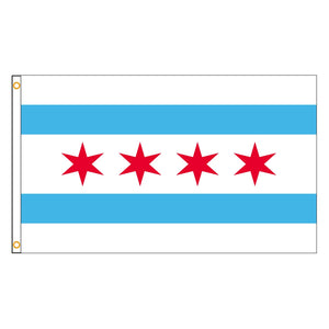 Chicago Flag - 90x150cm(3x5ft) - 60x90cm(2x3ft)