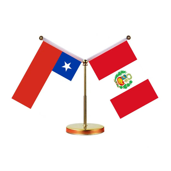 Chile Argentina Desk Flag - Custom Table Flags (Mini)