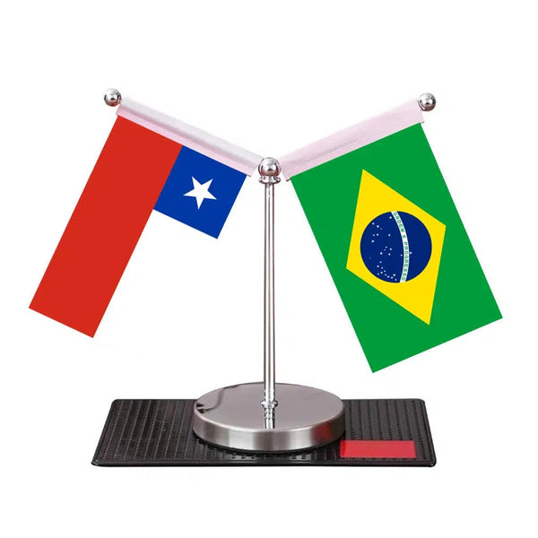 Chile Argentina Desk Flag - Custom Table Flags (Mini)