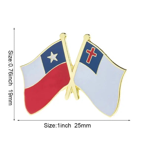 Chile Christian Flag Lapel Pin - Enamel Pin Flag