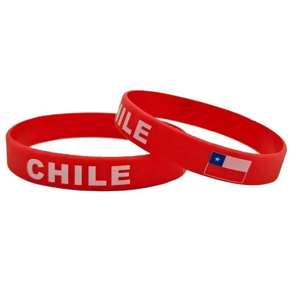 Chile Flag Bracelet - Silicone Wristband