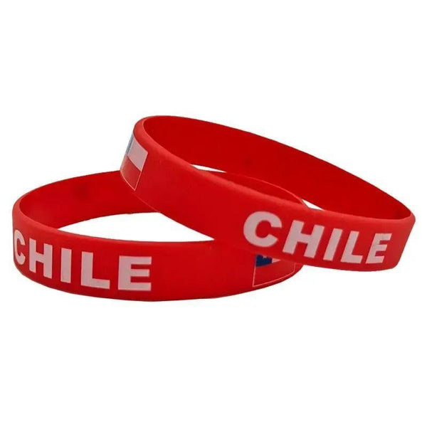 Chile Flag Bracelet - Silicone Wristband