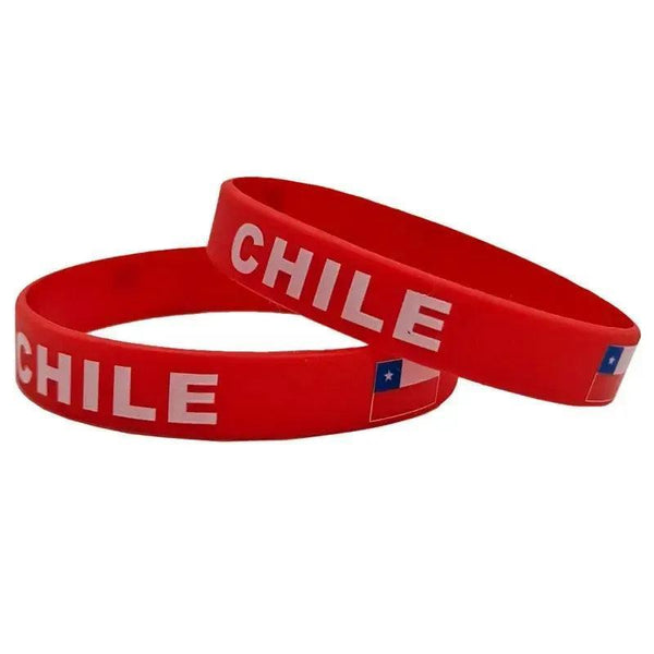 Chile Flag Bracelet - Silicone Wristband