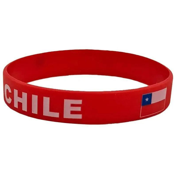 Chile Flag Bracelet - Silicone Wristband