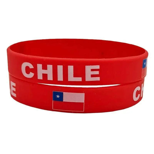 Chile Flag Bracelet - Silicone Wristband
