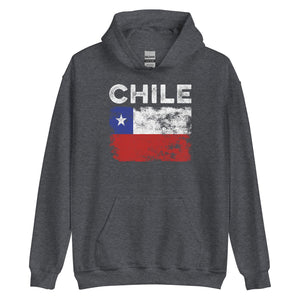 Chile Flag Distressed - Chilean Flag Hoodie