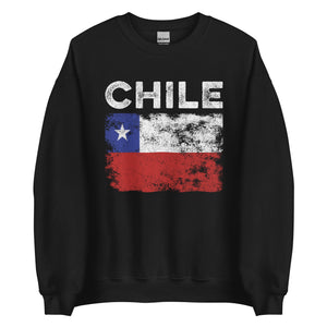 Chile Flag Distressed - Chilean Flag Sweatshirt