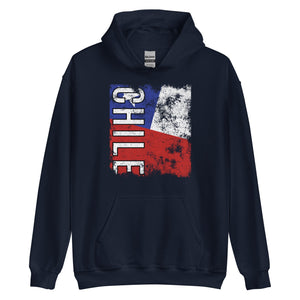 Chile Flag - Distressed Flag Hoodie