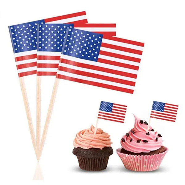 Chile Flag Toothpicks - Cupcake Toppers (100Pcs)