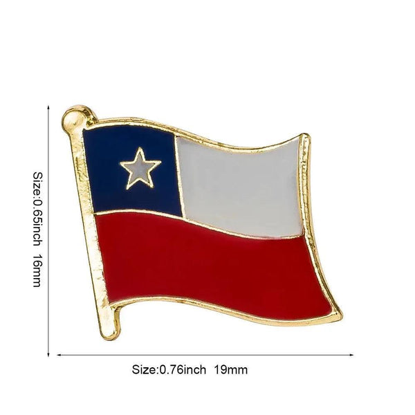 Chile Friendship Flag Lapel Pin Collection - Enamel Pin Flag