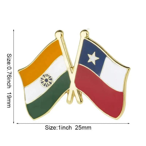 Chile Friendship Flag Lapel Pin Collection - Enamel Pin Flag