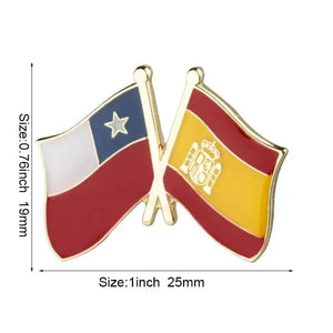 Chile Friendship Flag Lapel Pin Collection - Enamel Pin Flag