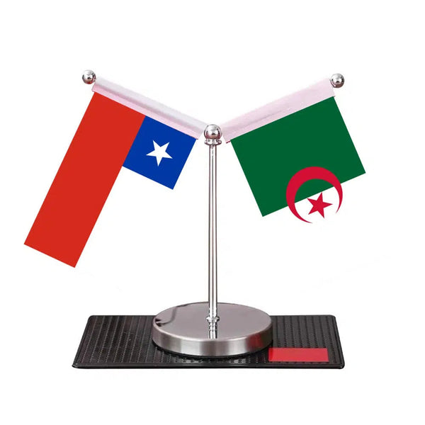 Chile Morocco Desk Flag - Custom Table Flags (Mini)