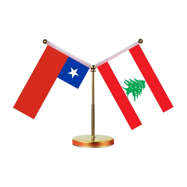 Chile Saudi Arabia Desk Flag - Custom Table Flags (Mini)