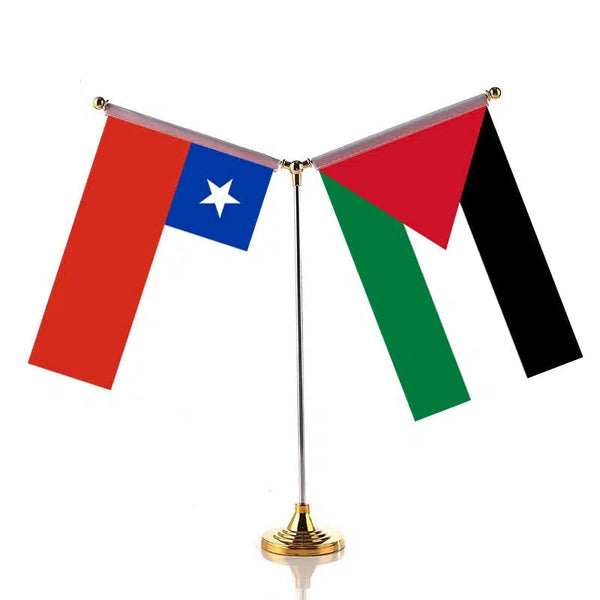 Chile Saudi Arabia Desk Flag - Custom Table Flags (Small)