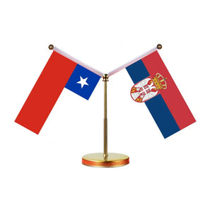 Chile Spain Desk Flag - Custom Table Flags (Mini)
