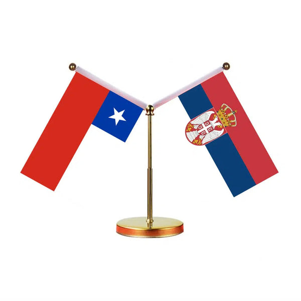 Chile Spain Desk Flag - Custom Table Flags (Mini)