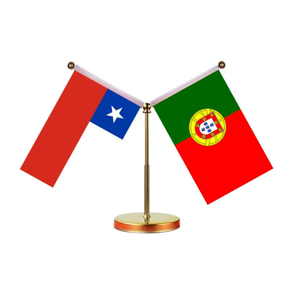 Chile Spain Desk Flag - Custom Table Flags (Mini)