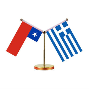 Chile Spain Desk Flag - Custom Table Flags (Mini)