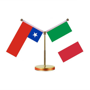 Chile Spain Desk Flag - Custom Table Flags (Mini)