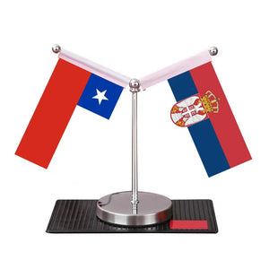 Chile Spain Desk Flag - Custom Table Flags (Mini)