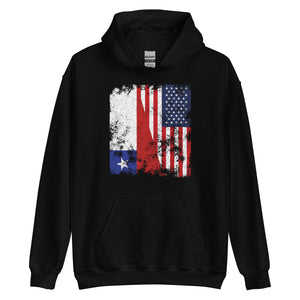 Chile USA Flag - Half American Hoodie