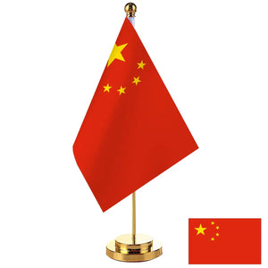 China Desk Flag - Small Office Table Flag