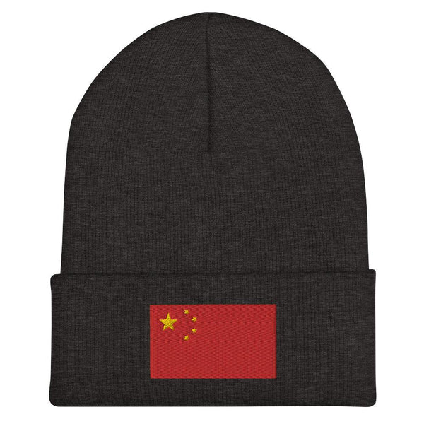 China Flag Beanie - Embroidered Winter Hat