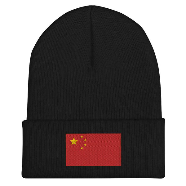 China Flag Beanie - Embroidered Winter Hat