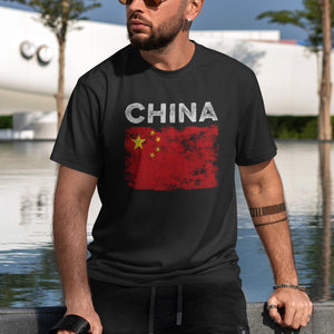 China Flag Distressed - Chinese Flag T-Shirt