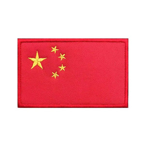 China Flag Patch - Iron On/Hook & Loop Patch