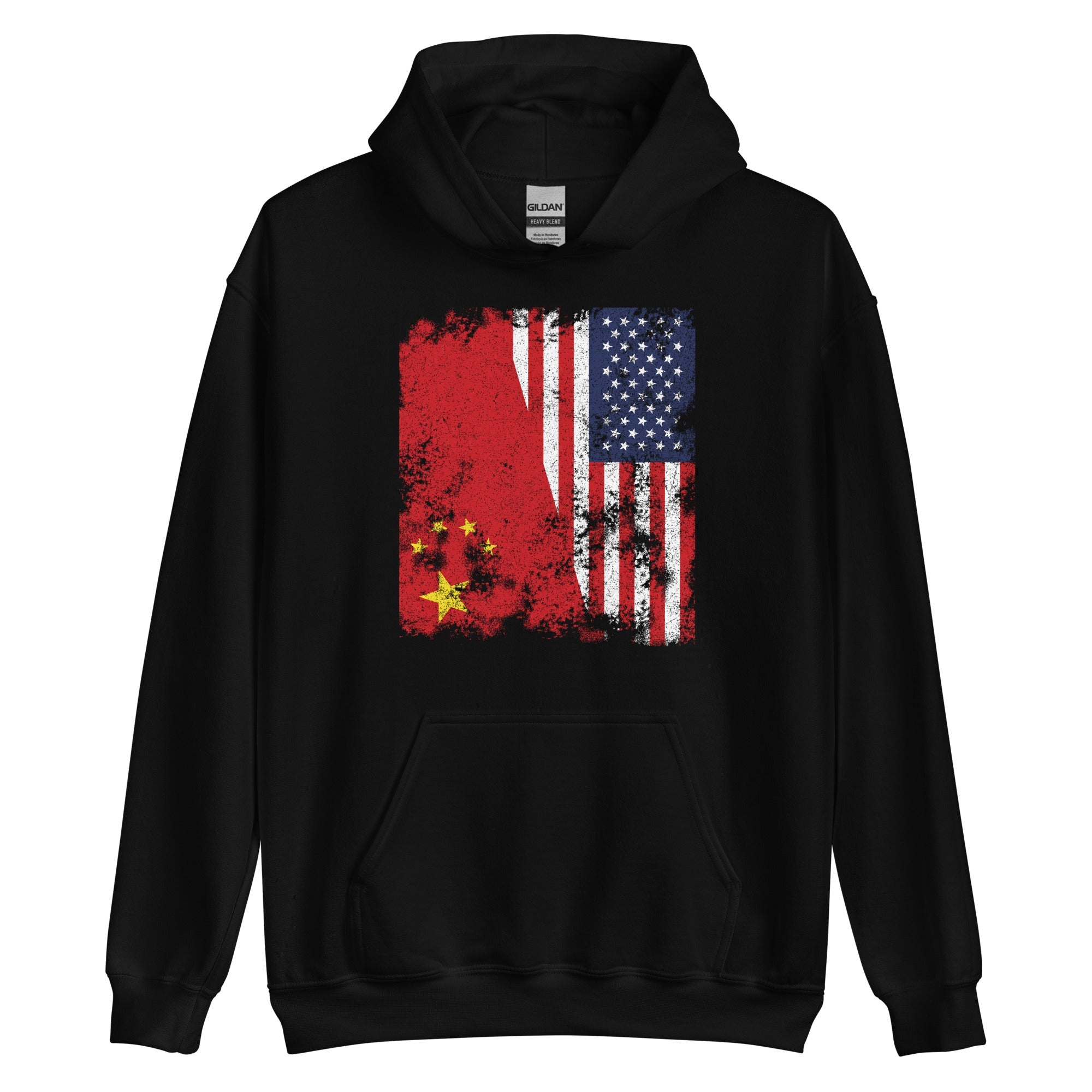 China USA Flag - Half American Hoodie
