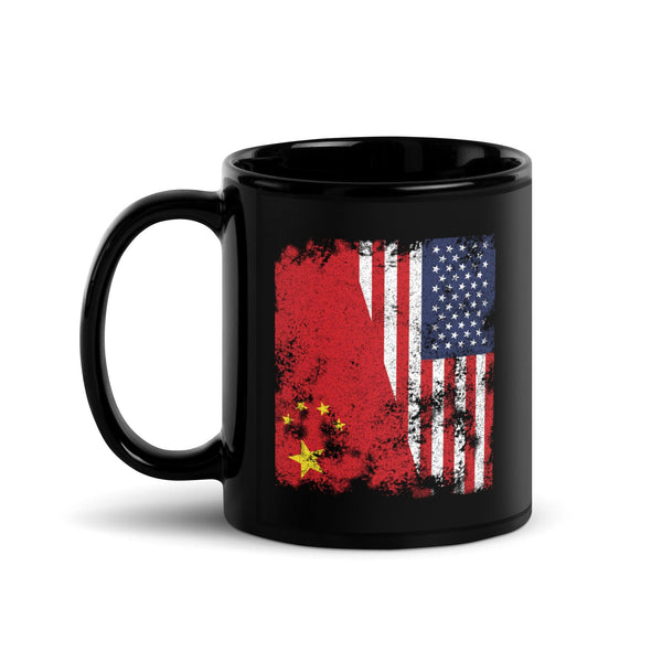 China USA Flag - Half American Mug