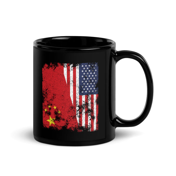 China USA Flag - Half American Mug