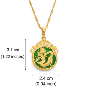 Chinese Dragon Pendant Necklace