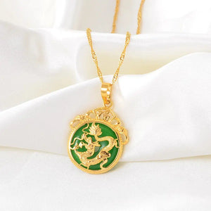 Chinese Dragon Pendant Necklace