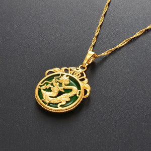 Chinese Dragon Pendant Necklace