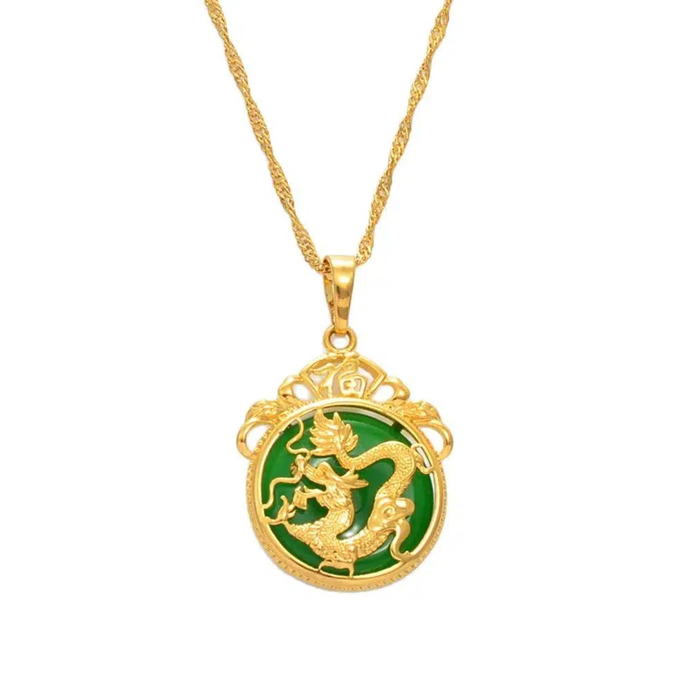 Chinese Dragon Pendant Necklace