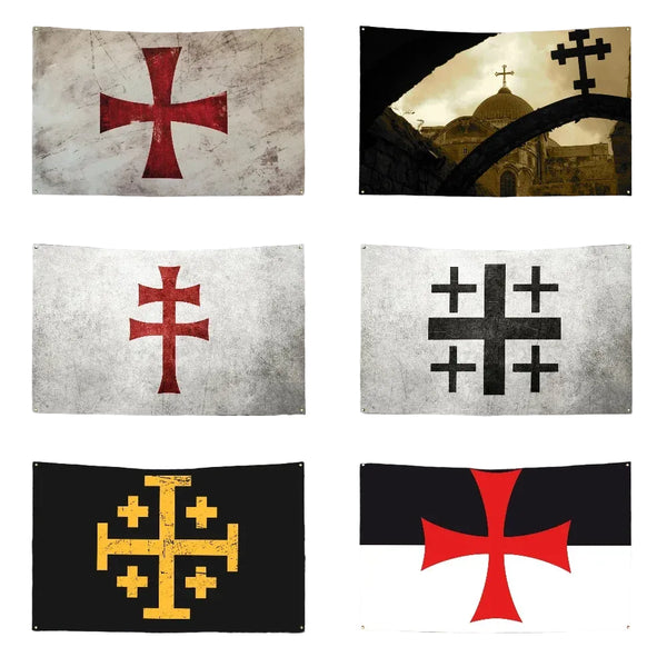 Christian Cross Flags - 90x150cm(3x5ft) - 60x90cm(2x3ft)